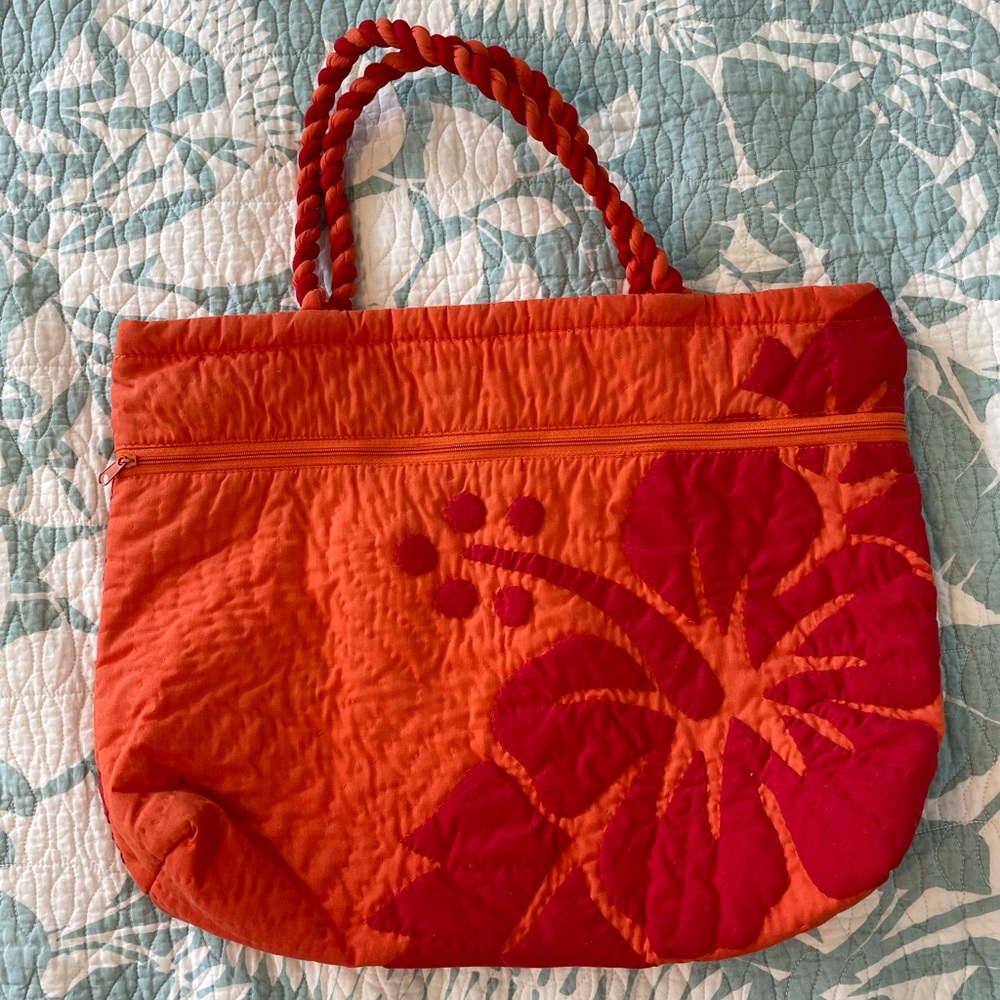 Hawaiian Quilted Tote Bag